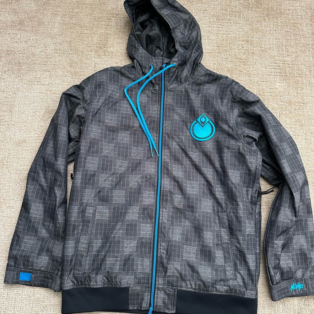 Nomis Men's Gray and Blue Snowboard Jacket